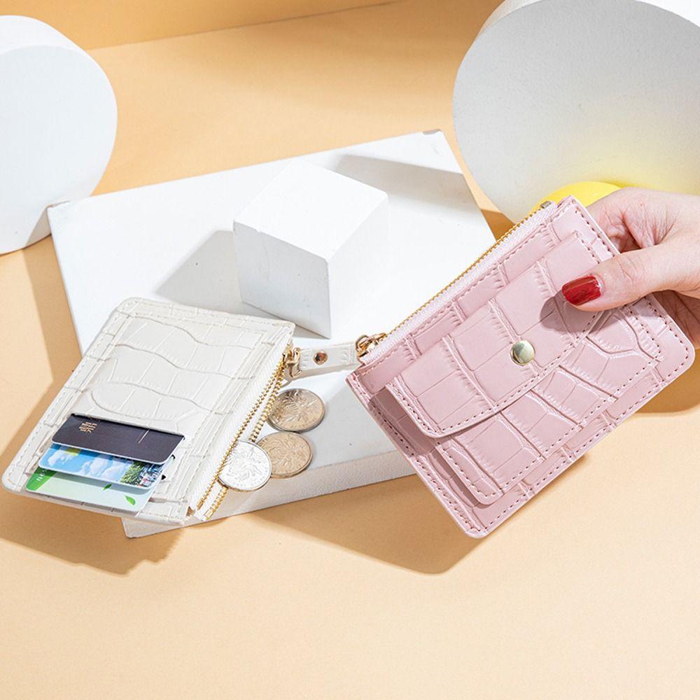 Футляр для карточек Автобусный проездной Модный кошелек Корейский держатель для карт Кошелек из ПУ кожи Кошельки Женский кошелек для монет