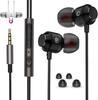 2023 Earphones Wired with Microphone and Remote Control Headphones Compact Noise Blocking Heavy Bass Clear Calls Sound Leak Prevention Canal Type