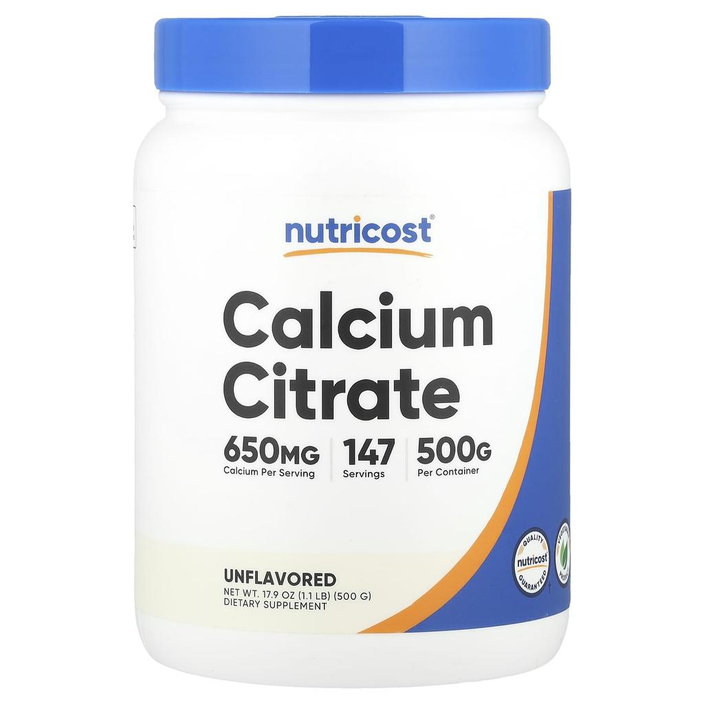 Calcium Citrate, Unflavored, 500G(17.9Oz)