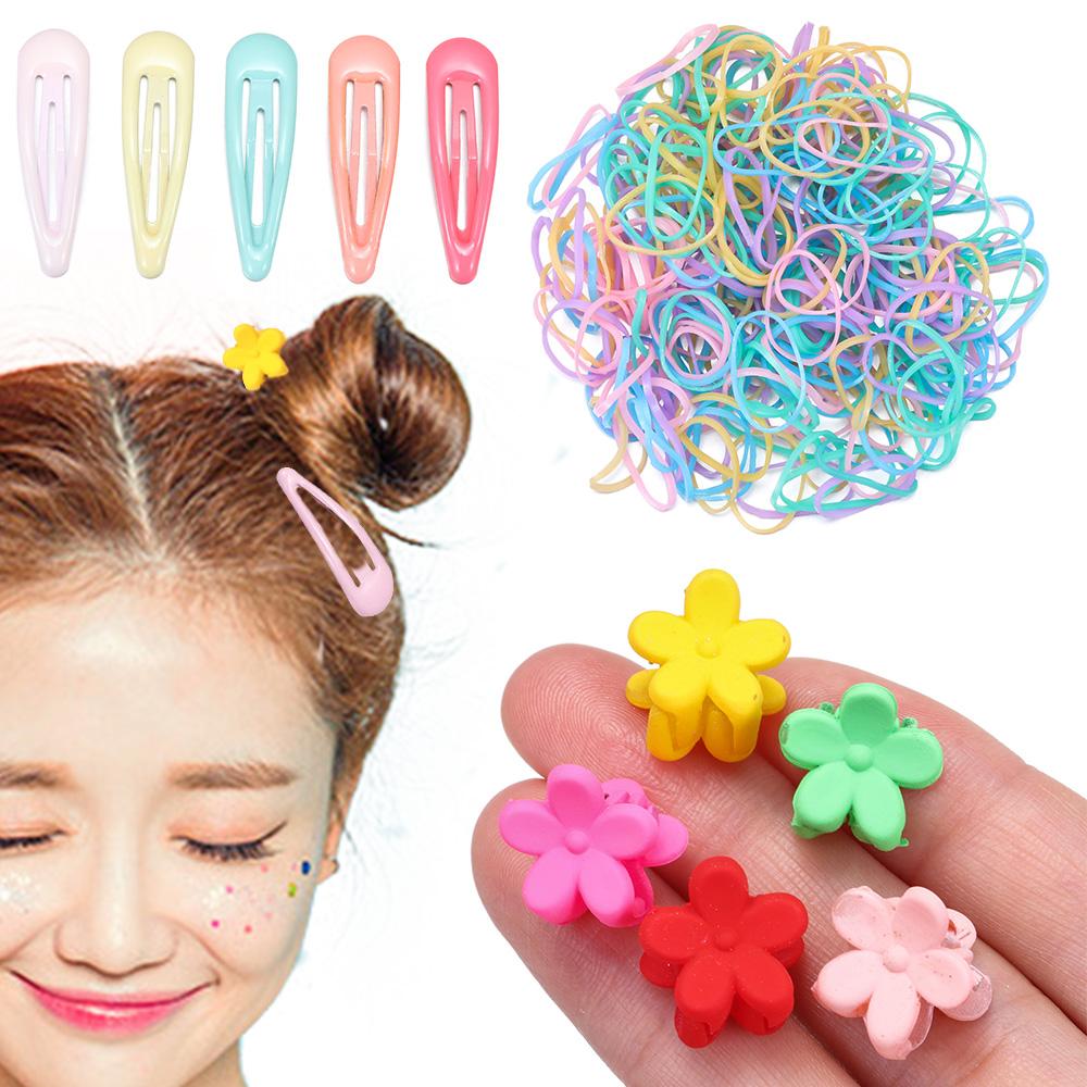 220PCS/Set With OPP Bag Girls Kids Hairpin Hair Clip Gifts Accessories Hair Rope