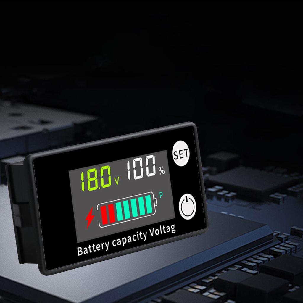 Digital Battery Capacity Tester Percentage Level Voltage LCD Display Air-Conditioning Volt Battery Power Indicator Panel