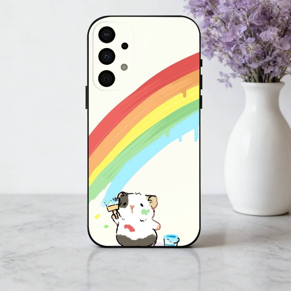 C-Милый-E C-Мультяшный-N H-Хомяк Чехол для Телефона Для Samsung Galaxy A73,A72,A71,A70,A53,A52,A51,Мягкий Силиконовый Черный Чехол