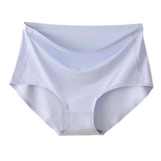 Женские трусики из ледяного шелка, подтягивающие бедра, хлопковые трусы с высокой талией, бесшовное дышащее однотонное нижнее белье