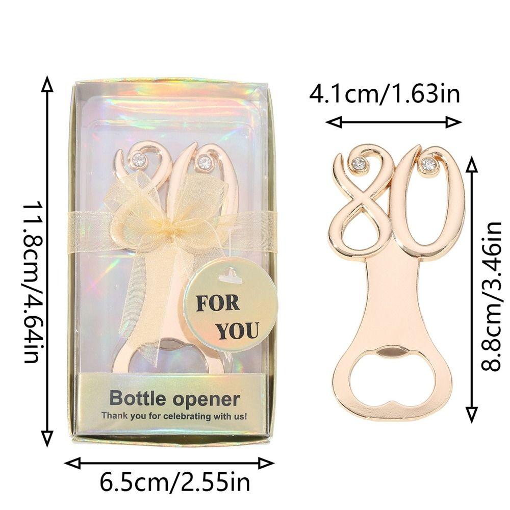 Number Shape Beer Opener Rose Gold Bar Tool New Birthday Bottle Openers Party Supplies