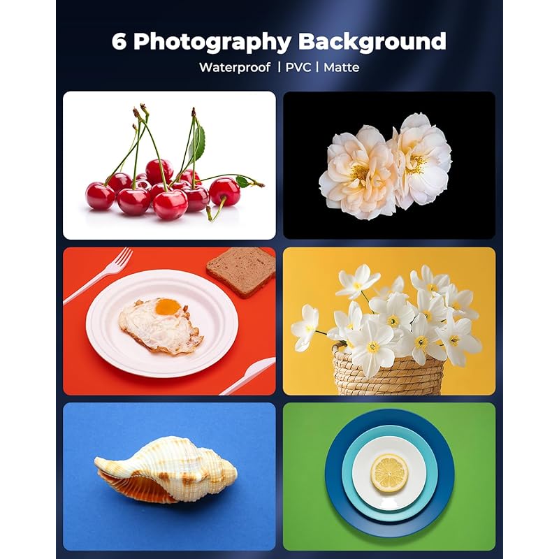 Фотобудка MUNBYN, складная, 40 см, простая, студийная фотобудка, комплект из 160 светодиодных ламп с регулируемой яркостью, световой короб, 6 фонов для фотосъемки продукции