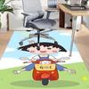 1pc Pink Background Character Carpet for Playroom Bedroom Living Room Sofa Home Decor,kids Game Area Rug Non-slip Floor Mat Y72812