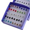 20 Pairs/40 Pcs Charming Clear Avoid Allergy Earring Colorful Crystal Jewelry Rhinestone Ear studs
