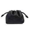 Soft Leather Fold Bag Cowhide Bag Bag Bucket Bag Drawstring Cloud Bag Single Shoulder Crossbody Bag Hand Holding Women's Bag