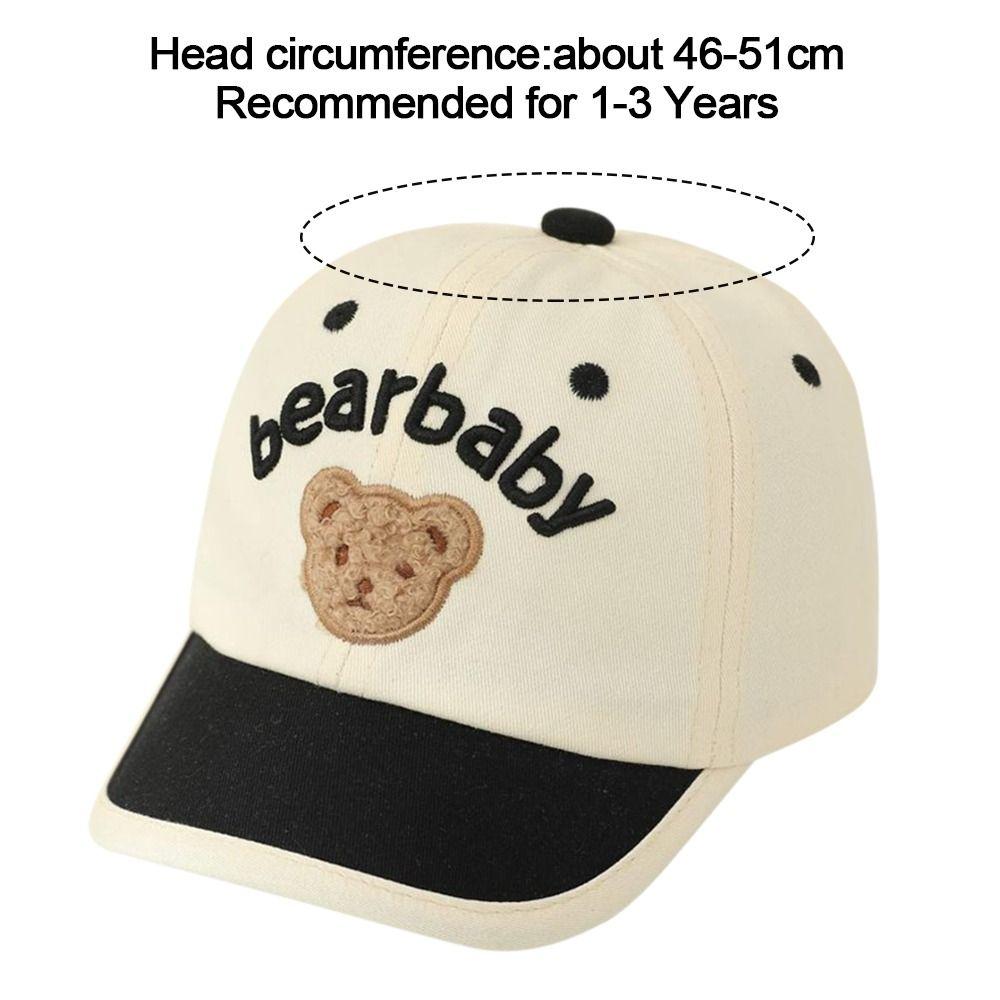 Bear Ear Baby Baseball Cap Corduroy Sun Protection Cap Boys Girls Caps Sun Hat Infant Boy Girl