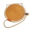 Cotton Thread Cat Mat Hand Woven Cartoon Cute Comfortable Scratch Proof Cat Scratcher Pad with Ball