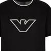 Emporio Armani Мужской топ-футболка SS23, облегающий, однотонный, с круглым вырезом, короткий рукав, черный 6R1T721-JUVZ1-00A2