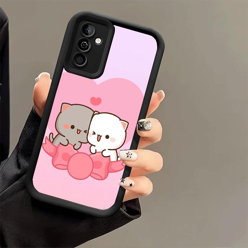 Чехол для телефона для Samsung Galaxy A17 A16 A15 A14 A13 Мультяшный Милый Персик Гома A56 A36 A26 A55 A35 A25 A54 A34 A24 A53 A33 A23 A07 A0