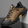 Non-slip Genuine Leather Mens Hiking Shoes Outdoor Off-road Shoes Thick-soled Wear-resistant Sneakers Retro Man Treking Footwear
