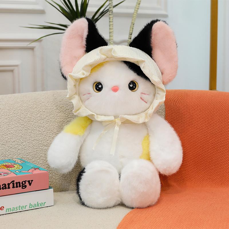 Шапка Медвежонка Кот Кролик Плюшевая Игрушка Животное Мягкая Кукла Украшение Детский Подарок