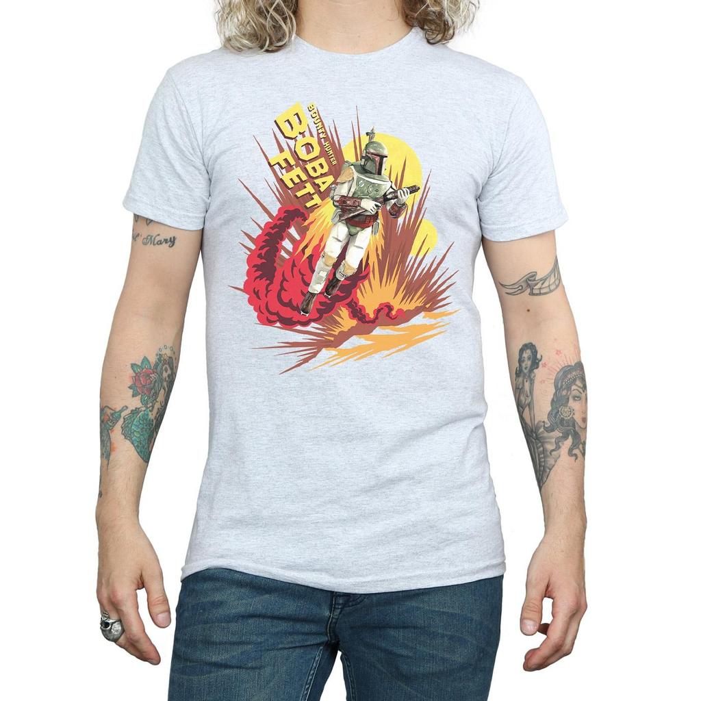 Star Wars Mens Boba Fett Rocket Powered T-Shirt