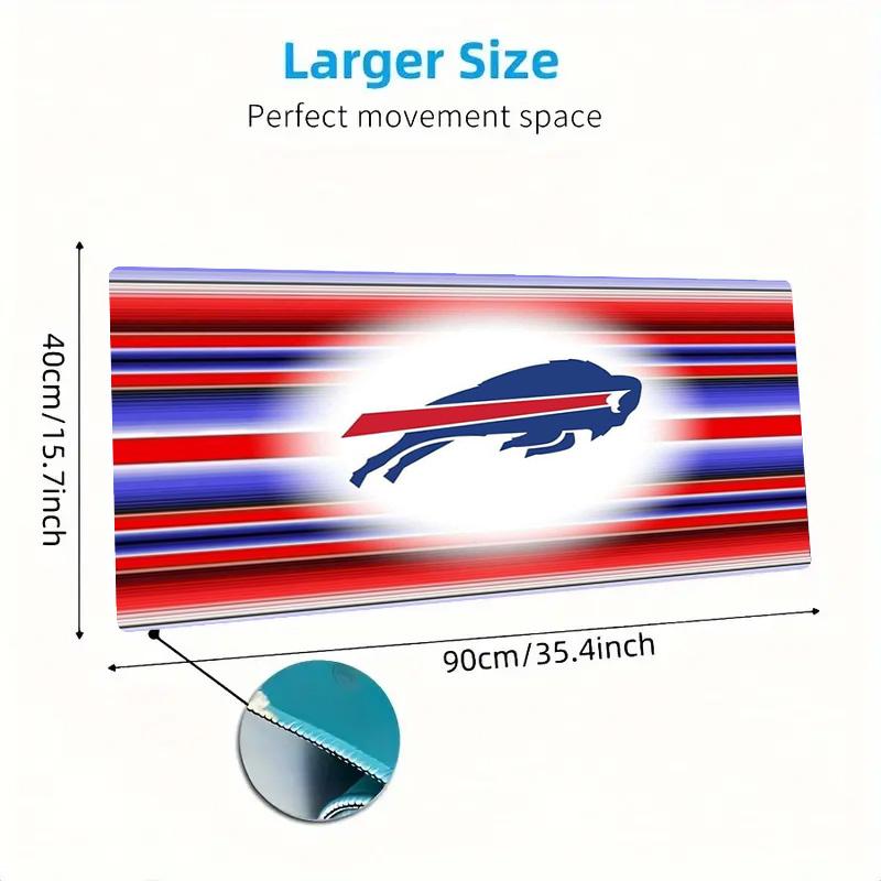 Buffalo Bills Logo Color Mouse Pad Large Gaming Table Cushion Non-slip Laptop Tablet Big Mousepad XXL Mat Mini PC Playmat With Lock edge