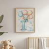 Poster Elephant On the Letter I Poster Elephant On the Letter I, 70X100 Cm, Frameless, Premium Canvas On Stretcher