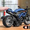 1:12 Handmade Police Motorcycle Model Toy - Pull Back Alloy Ornaments for Kids