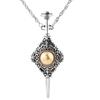 Double Sided Blood Pact Charm Necklace Silve Fantastic Dumbledore Grindelwald Blood Pendant Necklace For Movie Fans Jewelry Gift