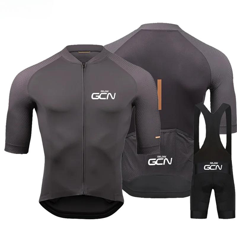 Raudax 2025 комплект веломайки летний короткий рукав дышащий черный горный велосипед велоодежда Maillot Ropa Ciclismo униформа костюм