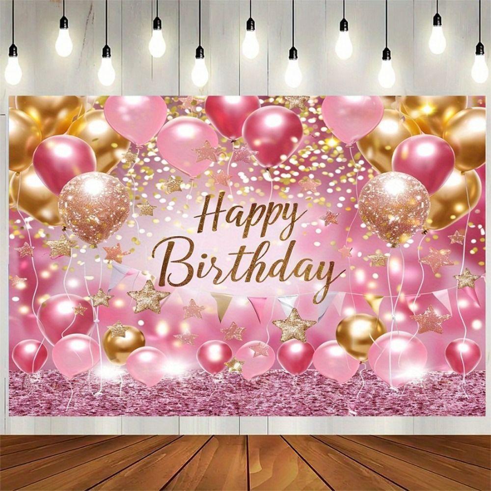 Любовь Сердце С Днем Рождения Фотография Фон Вечеринка Подвесной Баннер Домашний Праздник Декор