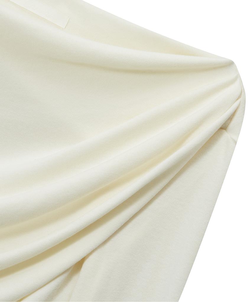 CNVS Boat Neck Draped Long Sleeve T-Shirt (3 Colors)