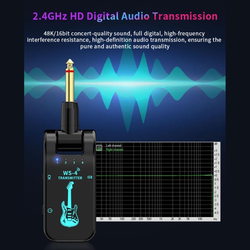 Wireless Guitar Transmitters Receiver 2.4GHz Sound Wireless Transmitters Receiver