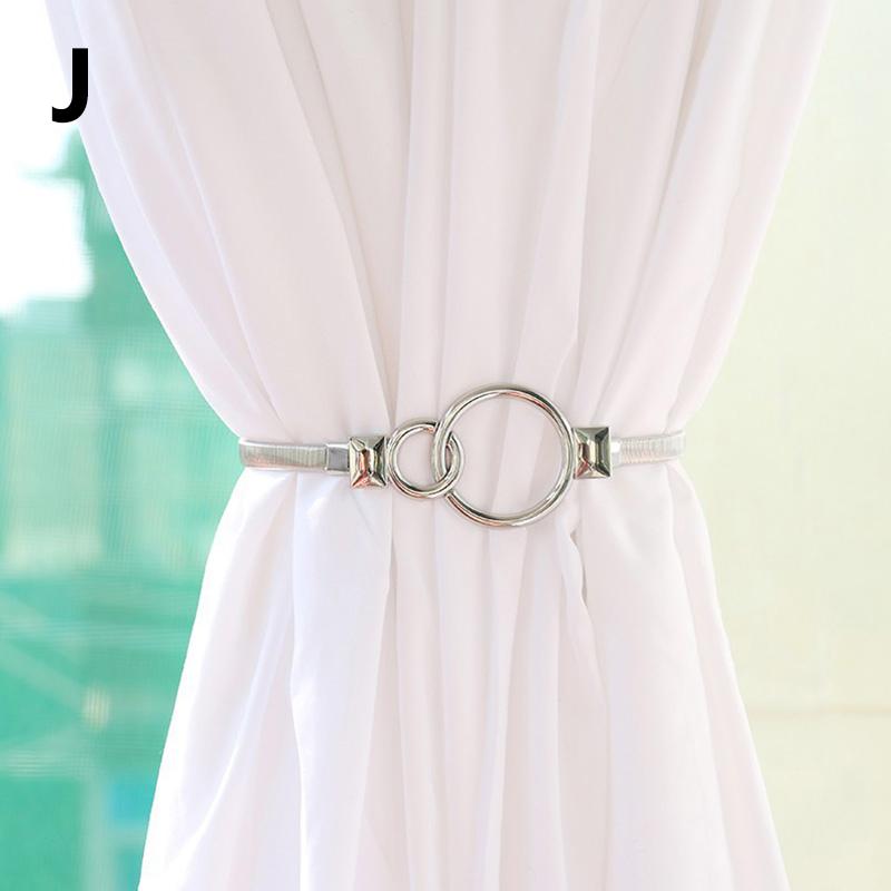 Новый эластичный металлический ремень для штор из алюминиевого сплава, креативные пряжки для штор, домашний декор, роскошный зажим для штор, зажим для штор, аксессуары