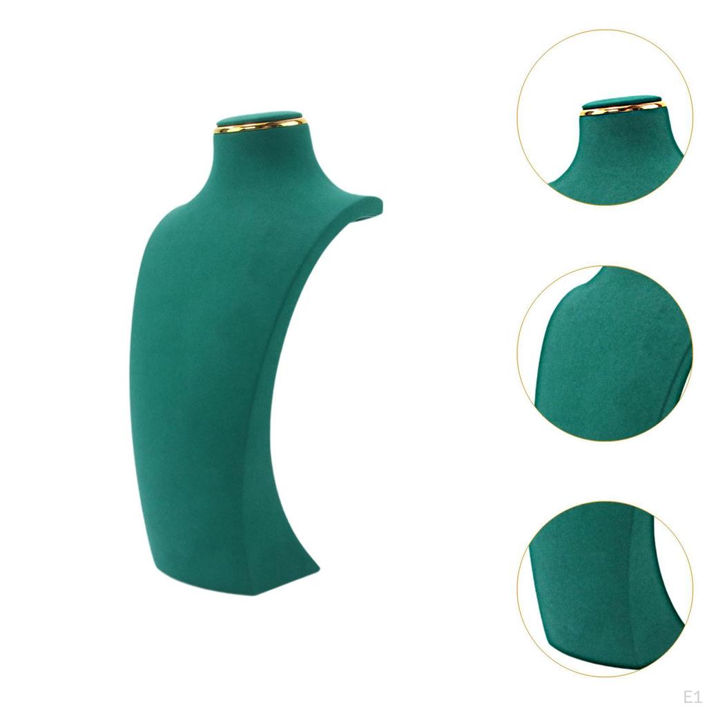 Зеленый держатель для ожерелья, небольшая подставка для украшений, бархатная витрина для продажи,