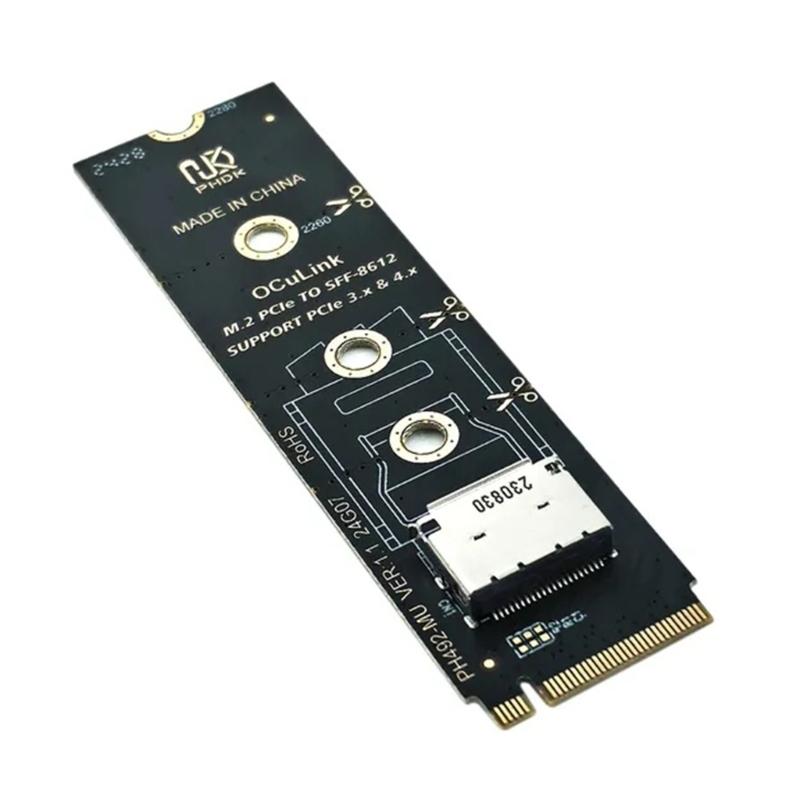 PCIe4.0 Compatible M.2 NVMe To OcuLink SFF-8611 SFF-8612 Adapters Supports U.2 U.3 SFF 8639 SSDs Installation