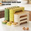 Egg Storage Box Refrigerator Organizer Large Capacity 4 Tiers Space-Saving
