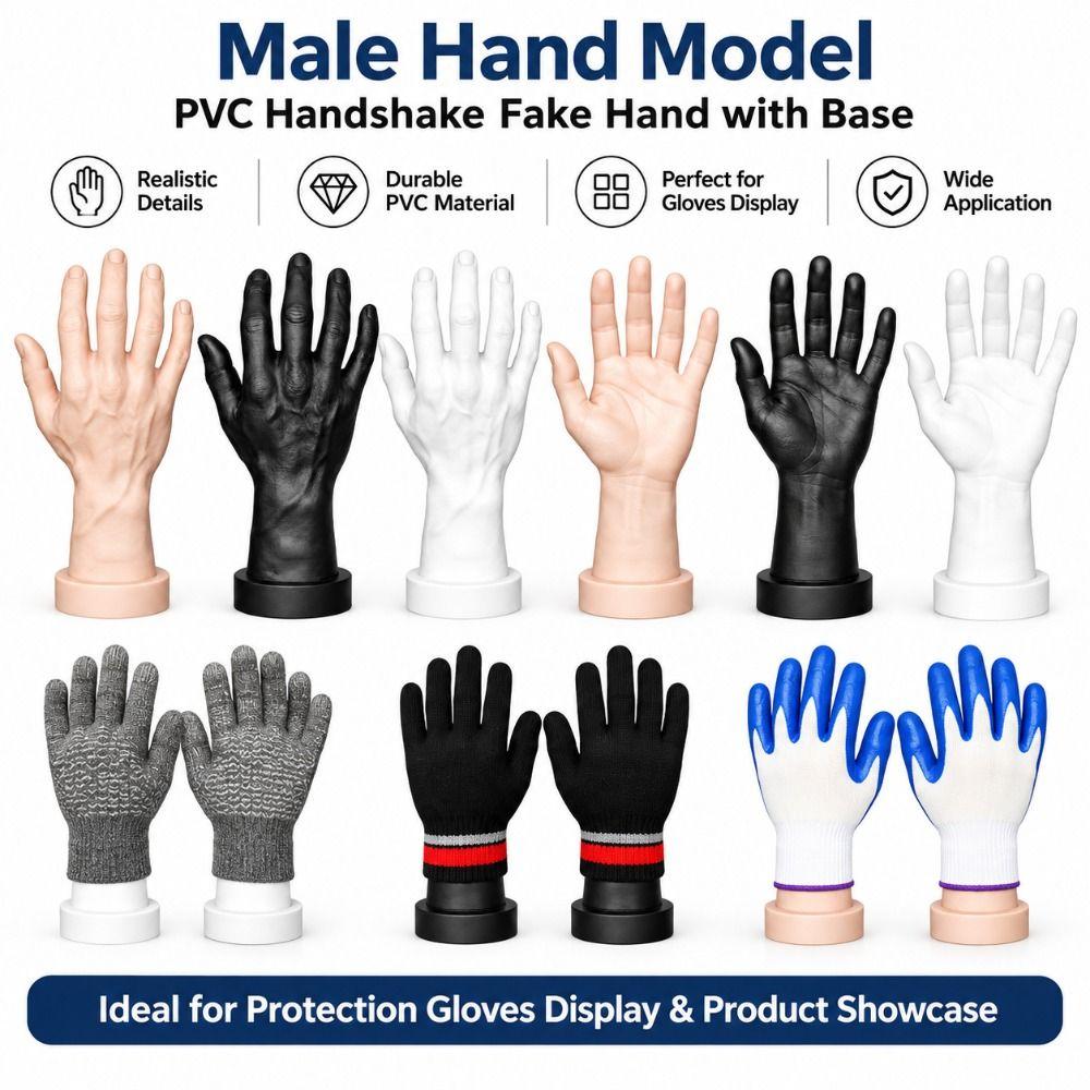 Realistic Male Hand Model Handshake Pose Jewelry Display Holder Hand Display Model  Jewelry Display