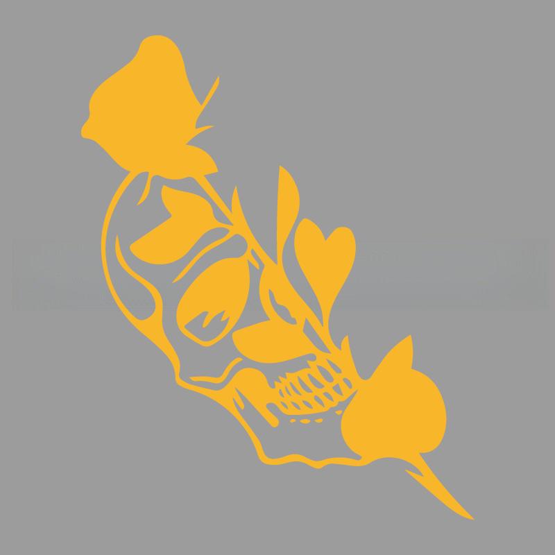 Half Skull Rose Creativeandfunny Stickers For Cartoon Fansandloverhigh Quality For Car Trucks Motorcycles Andlaptops