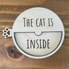 Магнитный знак-напоминание о питомце «Кот внутри», деревянный знак, переключаемый, для входной двери в дом, офиса, поворотный столик, украшение, подарок любителю кошек