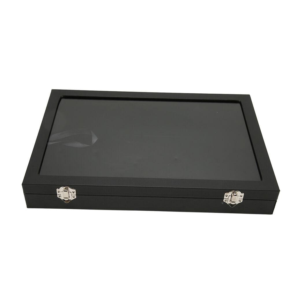 Glass Cover High-Capacity Chest Pin Display Box Medal Display Case Badge Storage Box Jewelry Case