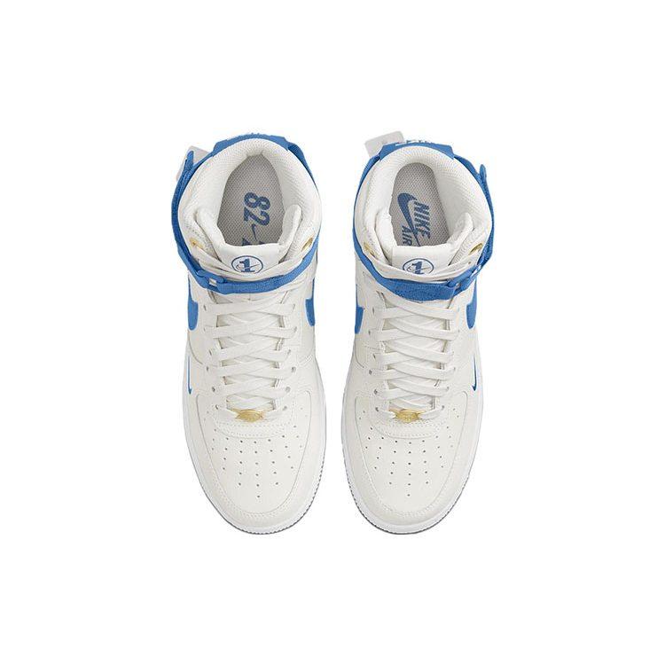 Nike Air Force 1 Se 40 Anniversary High top Skateboard Shoes Women's White Blue DQ7584-100