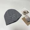 Autumn and winter new flower striped knitted hat niche personality autumn and winter warm bag head cold hat fashionable
