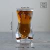 1 шт. Оригинальная стеклянная пивная кружка в форме тела, Прозрачная посуда для напитков, коктейлей и соков, Забавный бокал для вина, для бара и кафе