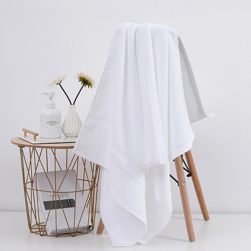 Stock-out Thickened Absorbent Large Bath Towels Foreign Trade Cross-border Gift Printed Logo Plain Weave Beach Use