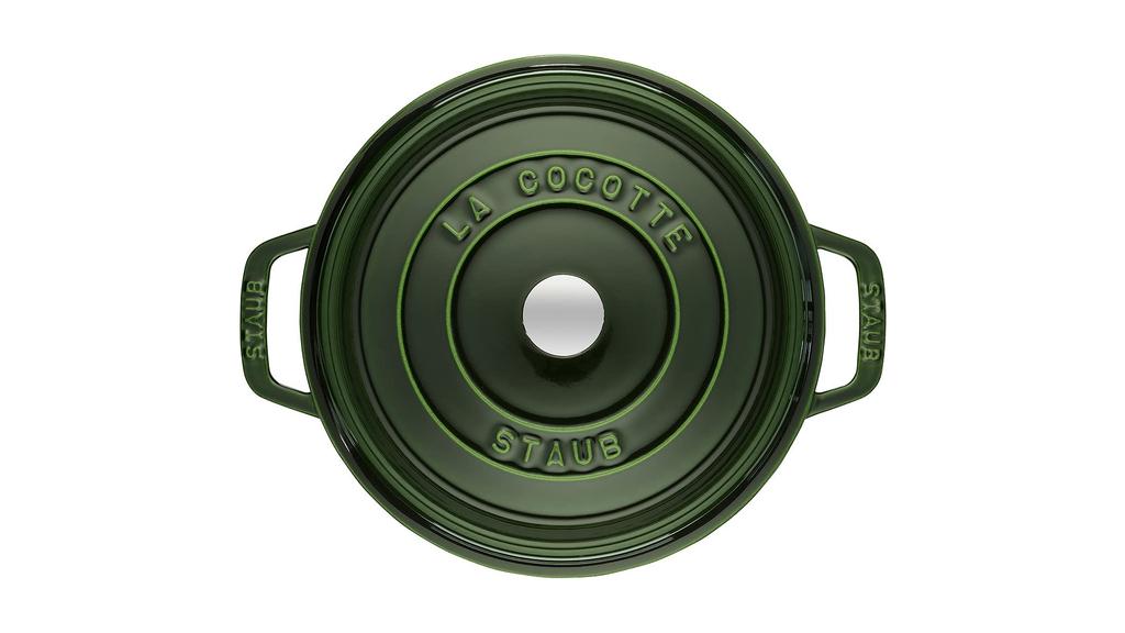Staub Cocotte Round Basil Large Hand Cast Enamel Pot IH Compatible Japanese La Cocotte Round "Pico 26cm" [Authorized Product] 40509-358