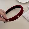 Velvet Hair Hoop Non Slip Velvet Hairband Elegant Bow Headband  Fall Winter