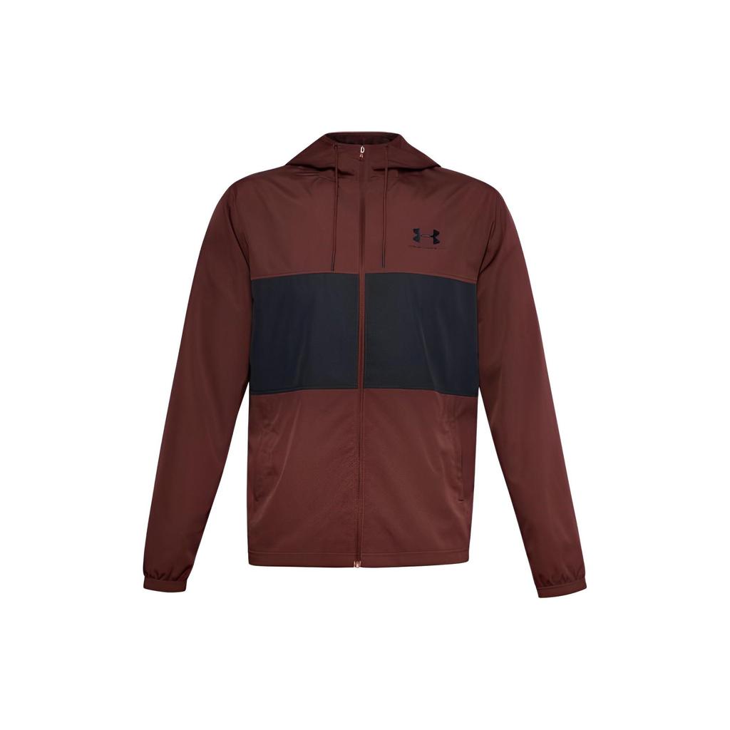 Under Armour Куртка с капюшоном и застежкой-молнией Color Block Outdoor, мужская куртка темно-красного цвета 1329297-688