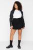 Women's Style Plus Size Black Skirt Look Knitwear Shorts