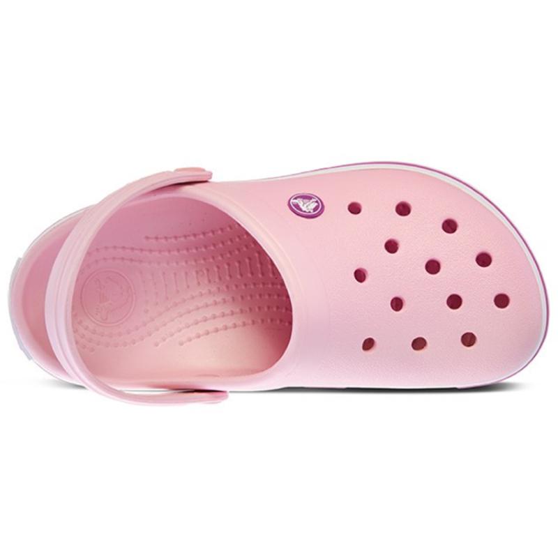 Crocs Crocband Lightweight Breathable Non-slip Wear-resistant Beach Clogs Sandals Unisex Pink Purple