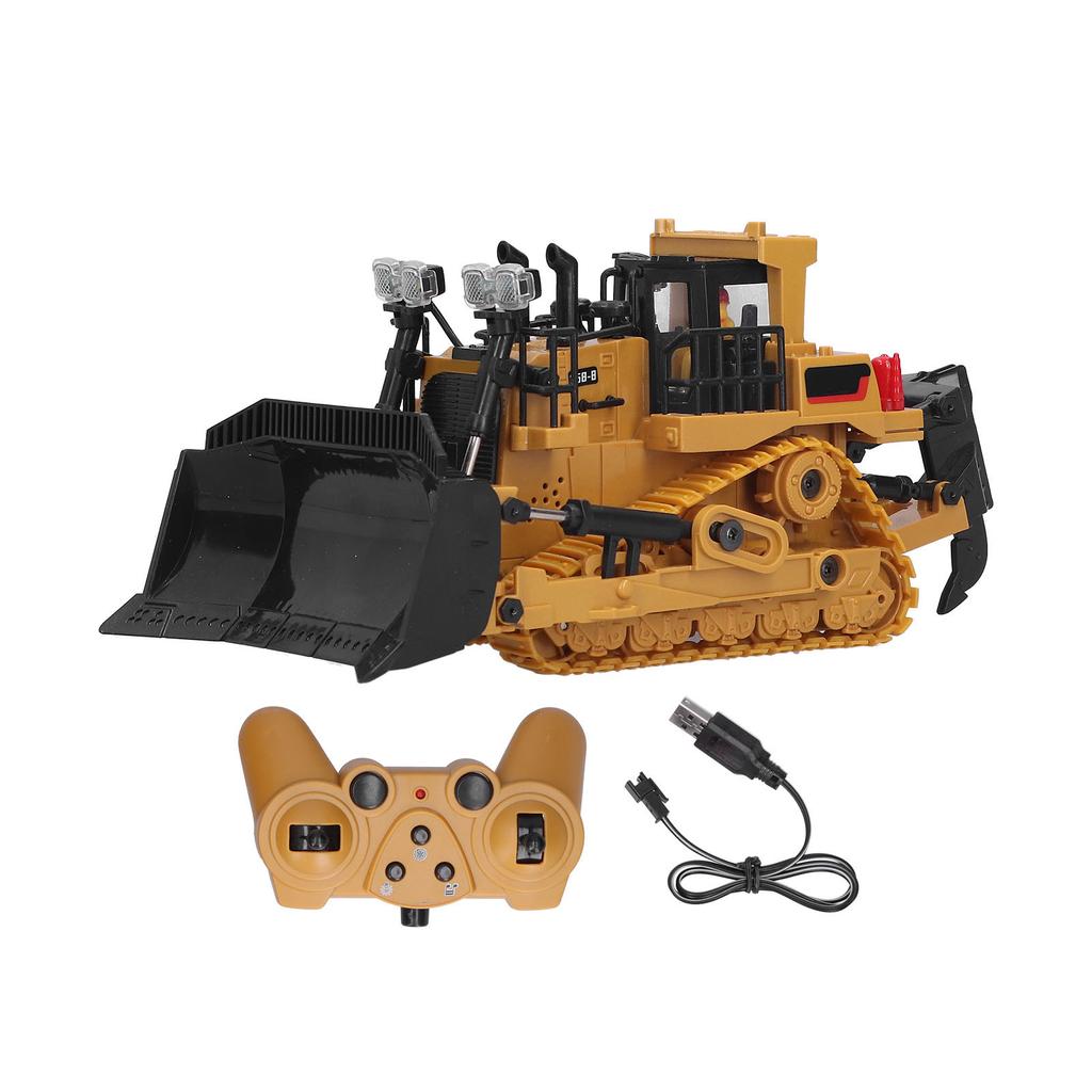 1:24 9CH TrackType Tractor Toy 2.4G Remote Control Engineering Vehicle Kids Toy Gift