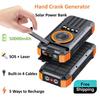 Солнечная Power Bank 5-в-1 с ручным генератором, 50000 мАч, Быстрая зарядка, Внешний аккумулятор, 4 встроенных кабеля, Беспроводная зарядка и Лазерный фонарь