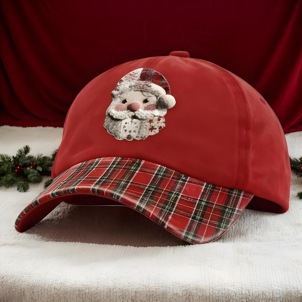 Christmas Baseball Hat Breathable Curved Brim Headgear Christmas Hat For Men For Child Adult Friends Men Women Outdoor Activity