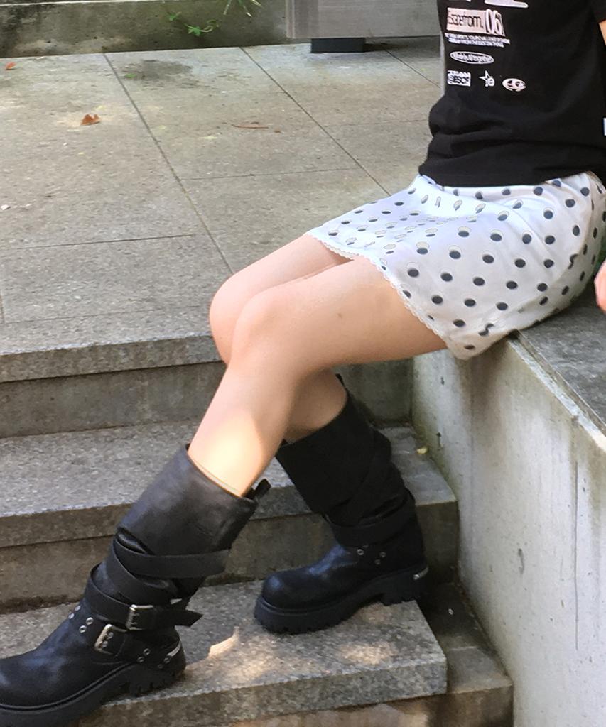 Escape From Dot Lace Point Mini Skirt [4 Colors]