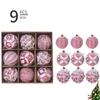 9pcs Shatterproof Electroplated Hanging Balls 8cm Christmas Tree Ornaments  New Year Decoration