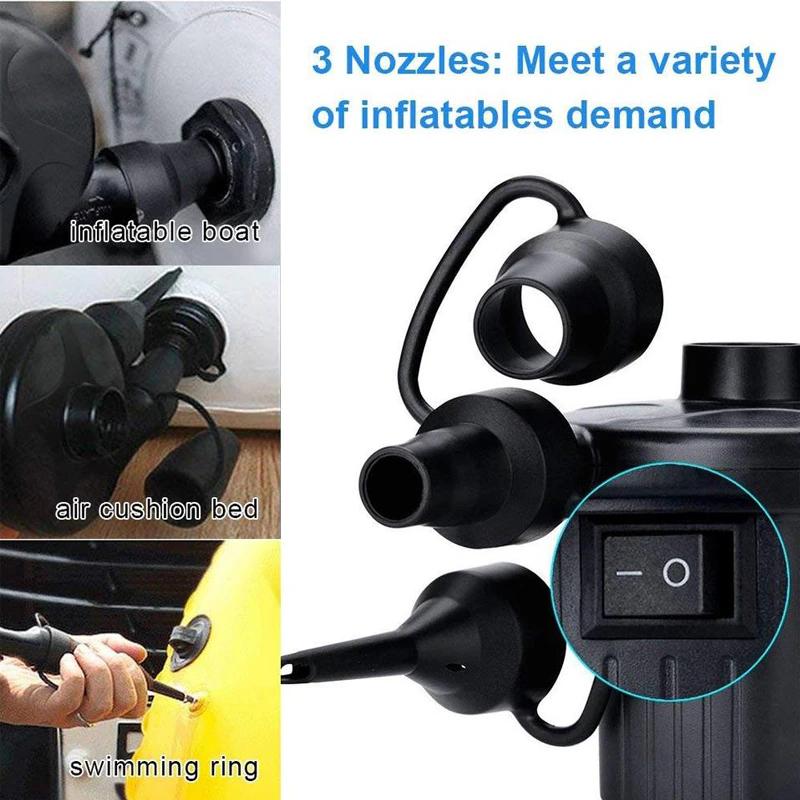Электрический воздушный насос для накачивания 75 Вт USB перезаряжаемый воздушный компрессор для надувания и сдувания воздуха для ПВХ лодочного матраса надувного бассейна плота кровати